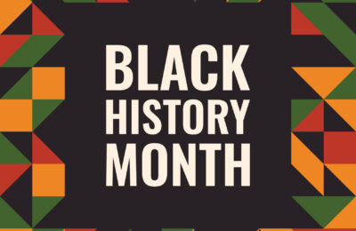 Geometric graphic for Black History Month