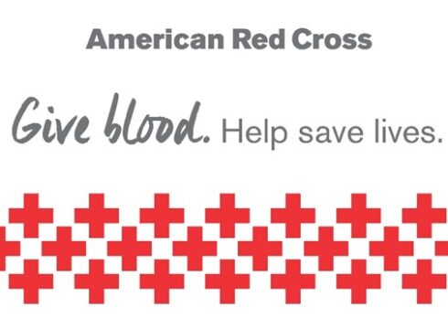 Graphic for the American Red Cross blood drives on campus at New England College