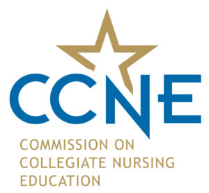 Logo for the Commission on Collegiate Nursing Education, the accrediting body for New England College's three-year Bachelor of Science in Nursing program