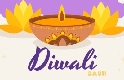 Graphic for the Diwali Bash event at New England College