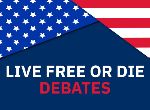 Graphic for the Live Free or Die Debates hosted by New England College